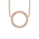 Necklace circle pav&eacute; rose gold