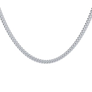 Curb chain necklace silver