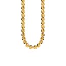 Necklace diamond-coated beads gold