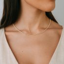 Necklace diamond-coated beads gold
