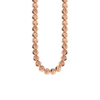 Necklace diamond-coated beads rose gold