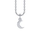 Necklace small moon silver