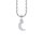Necklace small moon silver