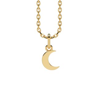 Necklace small moon gold