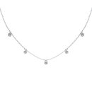 Necklace with five zirconia silver