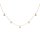 Necklace with five zirconia gold