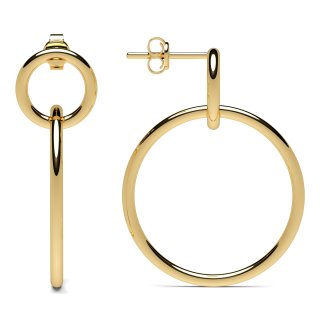 Hoop earrings double gold