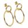 Hoop earrings double gold