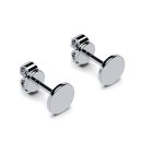 Ear studs plate small silver