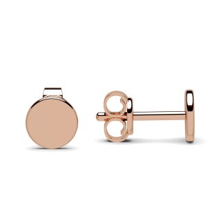 Ear studs plate small rose gold