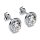 Ear studs solitaire halo silver