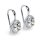 Earrings solitaire halo silver
