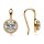 Earrings solitaire halo gold