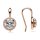 Earrings solitaire halo rose gold