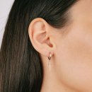 Hoop earrings with cross rose gold