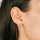 Hoop earrings cross zirconia rose gold