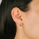 Hoop earrings with drops gold