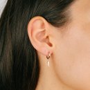Hoop earrings with drops rose gold