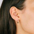 Hoop earrings hammered gold