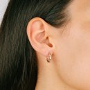 Hoop earrings hammered rose gold