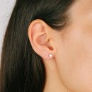 Ear studs small zirconia silver
