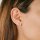 Ear studs round zirconia silver