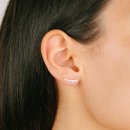 Ear climber zirconia gold
