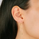 Earring zirconia gold