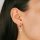 Hoop earrings with cross zirconia rose gold