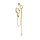 Hoop earrings with earring zirconia cross gold