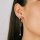 Hoop earrings  with earring zirconia cross rose gold