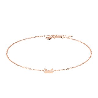 Letters with Love - Armband Buchstabe K Roségold