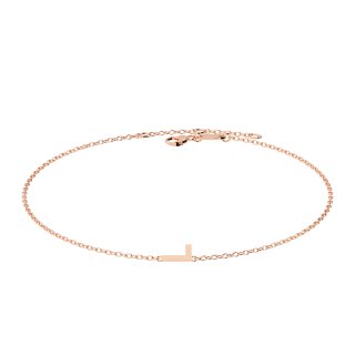 Letters with Love - Armband Buchstabe L Roségold