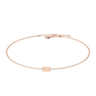 Letters with Love - Armband Buchstabe N Roségold