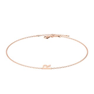 Letters with Love - Armband Buchstabe R Roségold