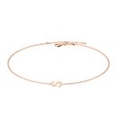 Letters with Love - Armband Buchstabe S Ros&eacute;gold