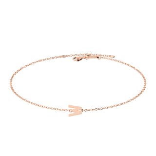 Letters with Love - Bracelet letter W rose gold