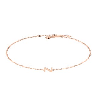 Letters with Love - Armband Buchstabe Z Roségold