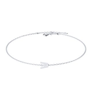 Letters with Love - Bracelet letter W silver