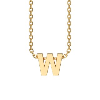 Letters with Love - Pendant letter W gold
