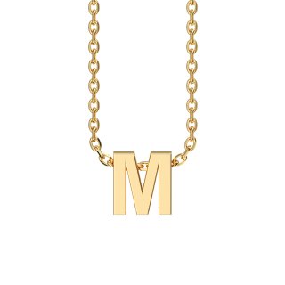 Letters with Love - Pendant letter M gold