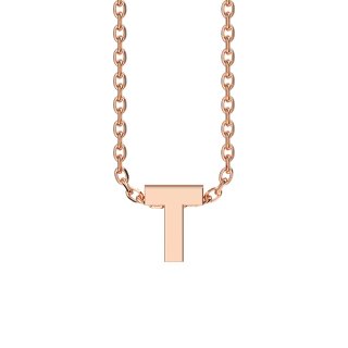 Letters with Love - Pendant letter T rose gold