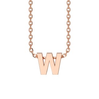 Letters with Love - Pendant letter W rose gold