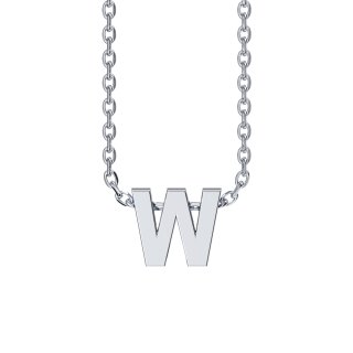 Letters with Love - Pendant letter W silver