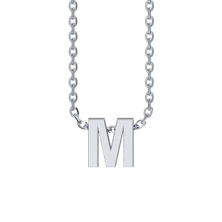 Letters with Love - Pendant letter M silver