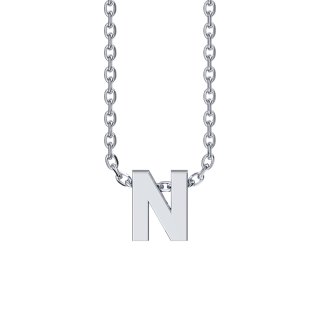 Letters with Love - Pendant letter N silver