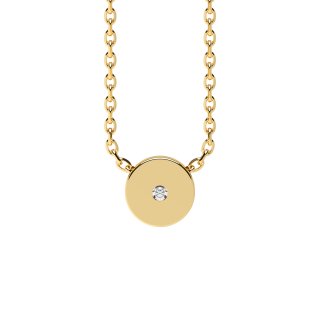 Letters with Love - Pendant plate zirconia gold