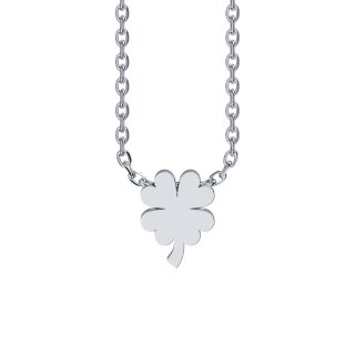 Letters with Love - Pendant four leaf clover silver
