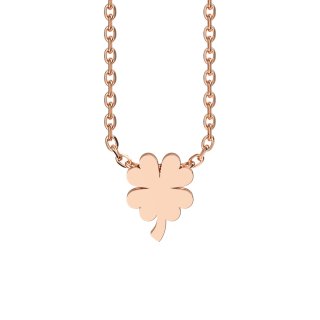 Letters with Love - Pendant four leaf clover rose gold