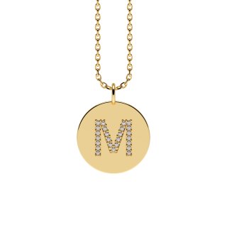 Letters with Love - Coin letter M gold